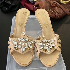 Giuseppe Zanotti nude healed sandals